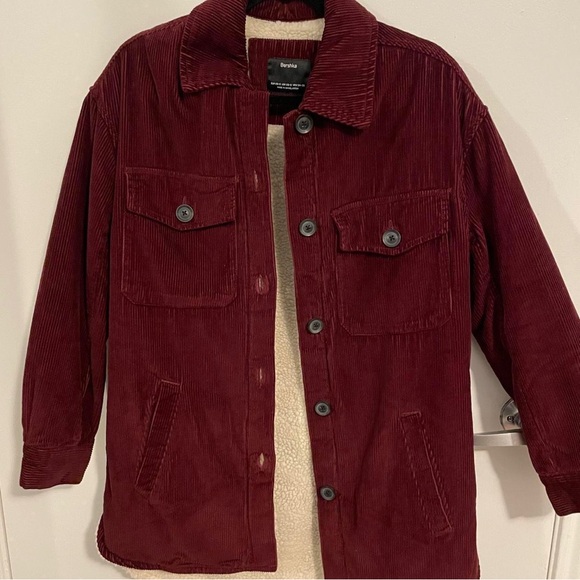 🔥Bershka Women's Burgundy Jacket 🧥 - Picture 7 of 10